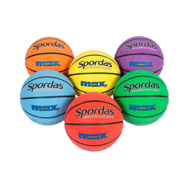 Set of 6 Spordas Max Basketballs Colored