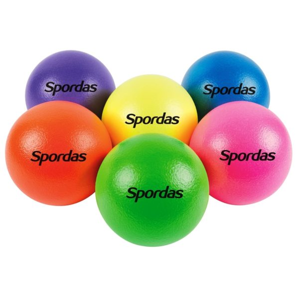 Set of 6 Neon Colored Foam Balls
