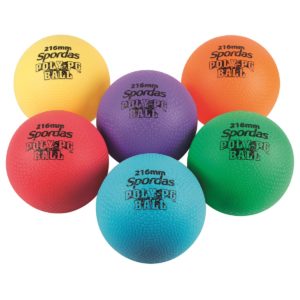 Set of 6 Colored Poly PG Balls 15cm