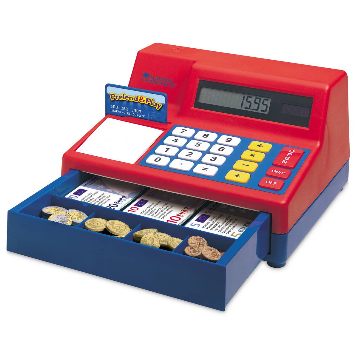 Calculator Cash Register With Euro Money Abc School Supplies
