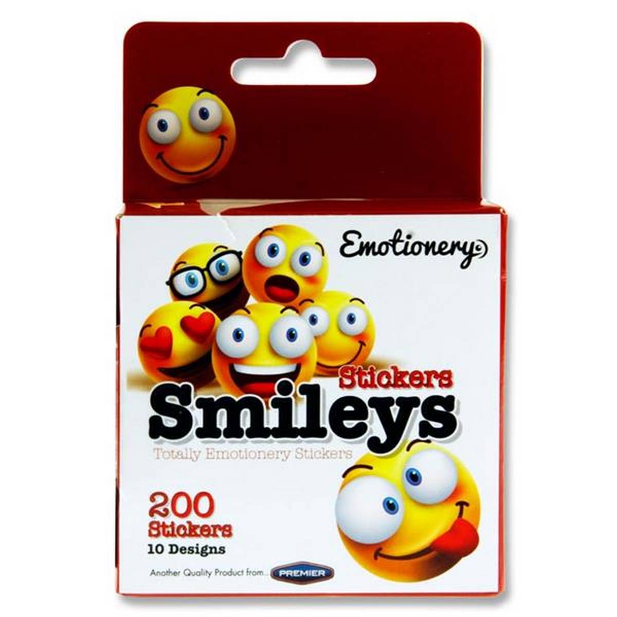 Smiley Faces Stickers Roll of 200 (10 designs)