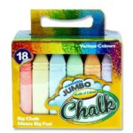Jumbo Chalk 15cm - Coloured Pack of 18