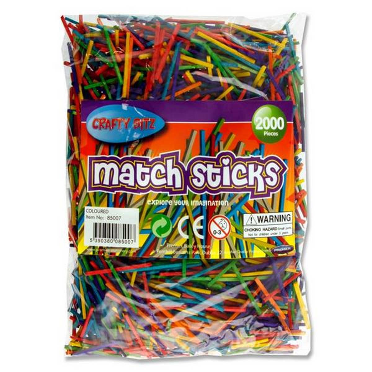 Match Sticks Coloured Pack of 2,000
