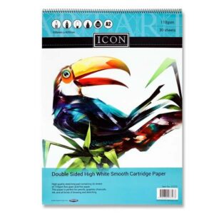 Icon A2 110gsm Spiral Sketch Pad 30 Sheets