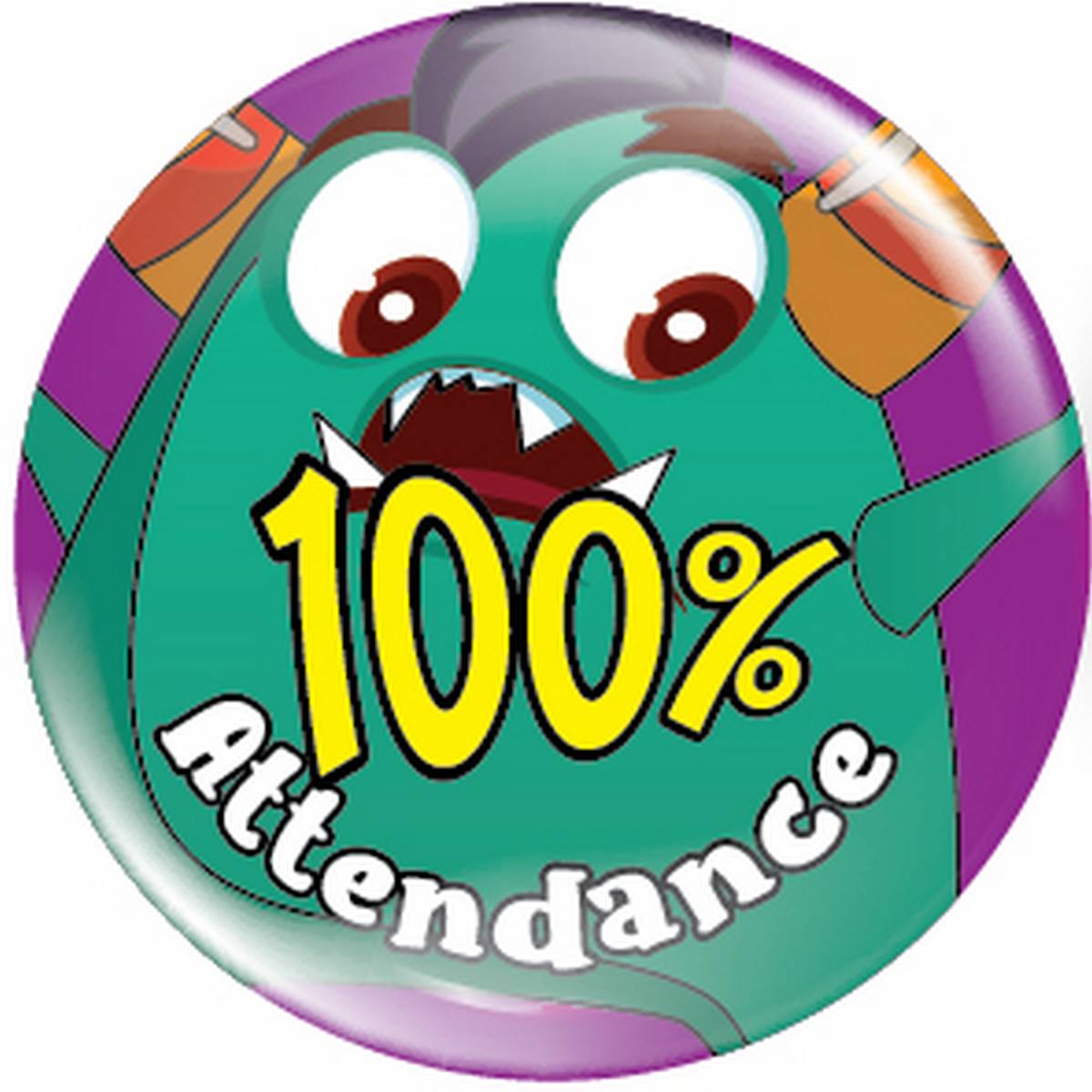 100% Attendance Badges