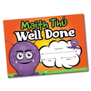 Maith Thú/Well Done Certs Pack of 20