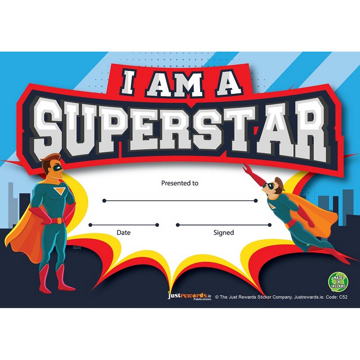 I am a Superstar Certificates