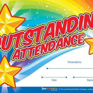 Outstanding Attendance Award Certificates