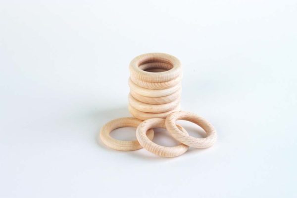 Small Wooden Rings 48mm- pack of 10