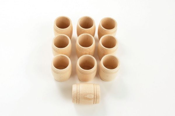 Wooden Barrels - Pack of 10