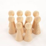 Wooden Conical Figures - pack of 10