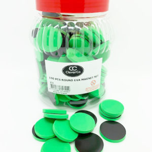 CleverCo Jumbo Foam Magnet Round 3cm Set of 150 (Green)