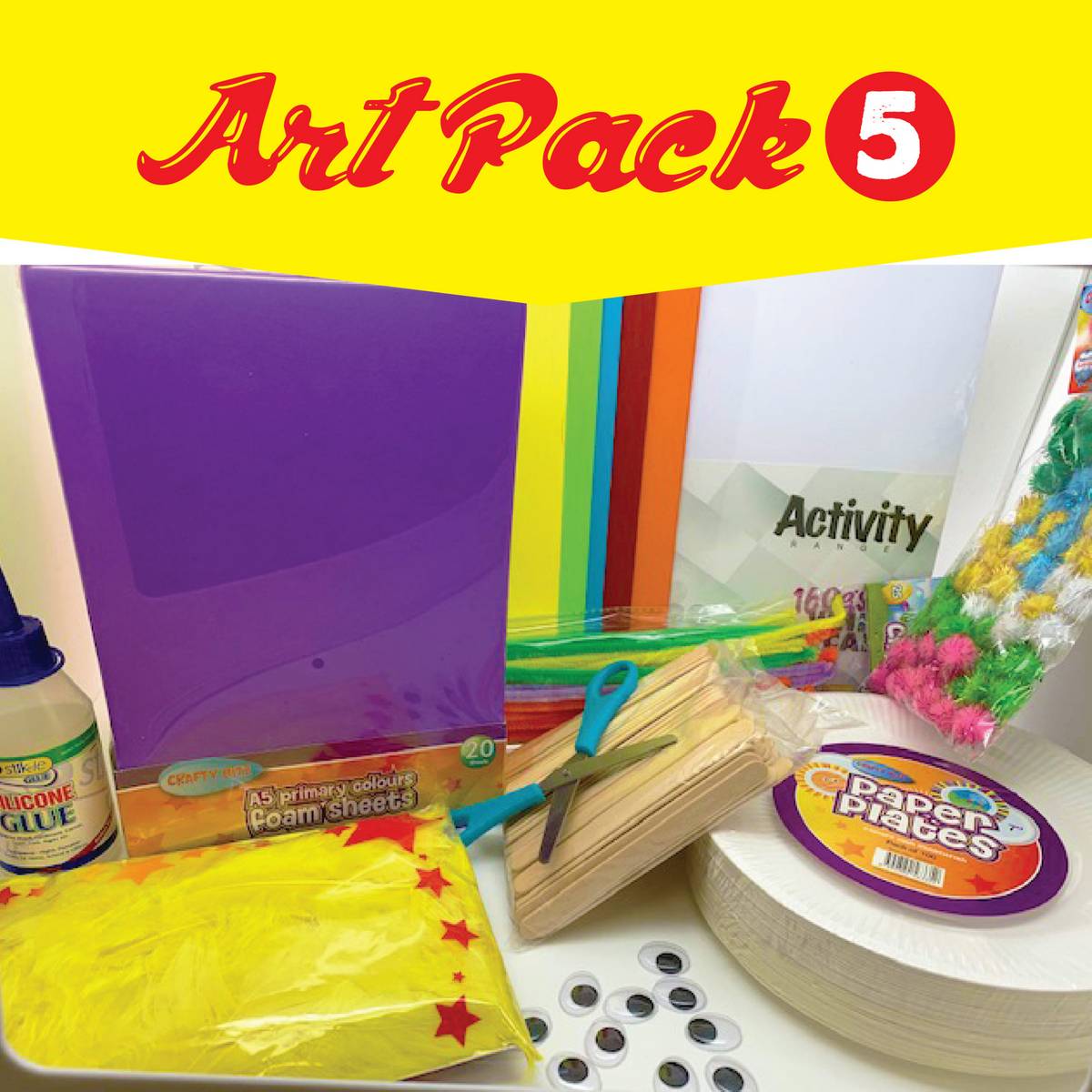 Art and Crafts Pack 5 Allsorts ABC School Supplies