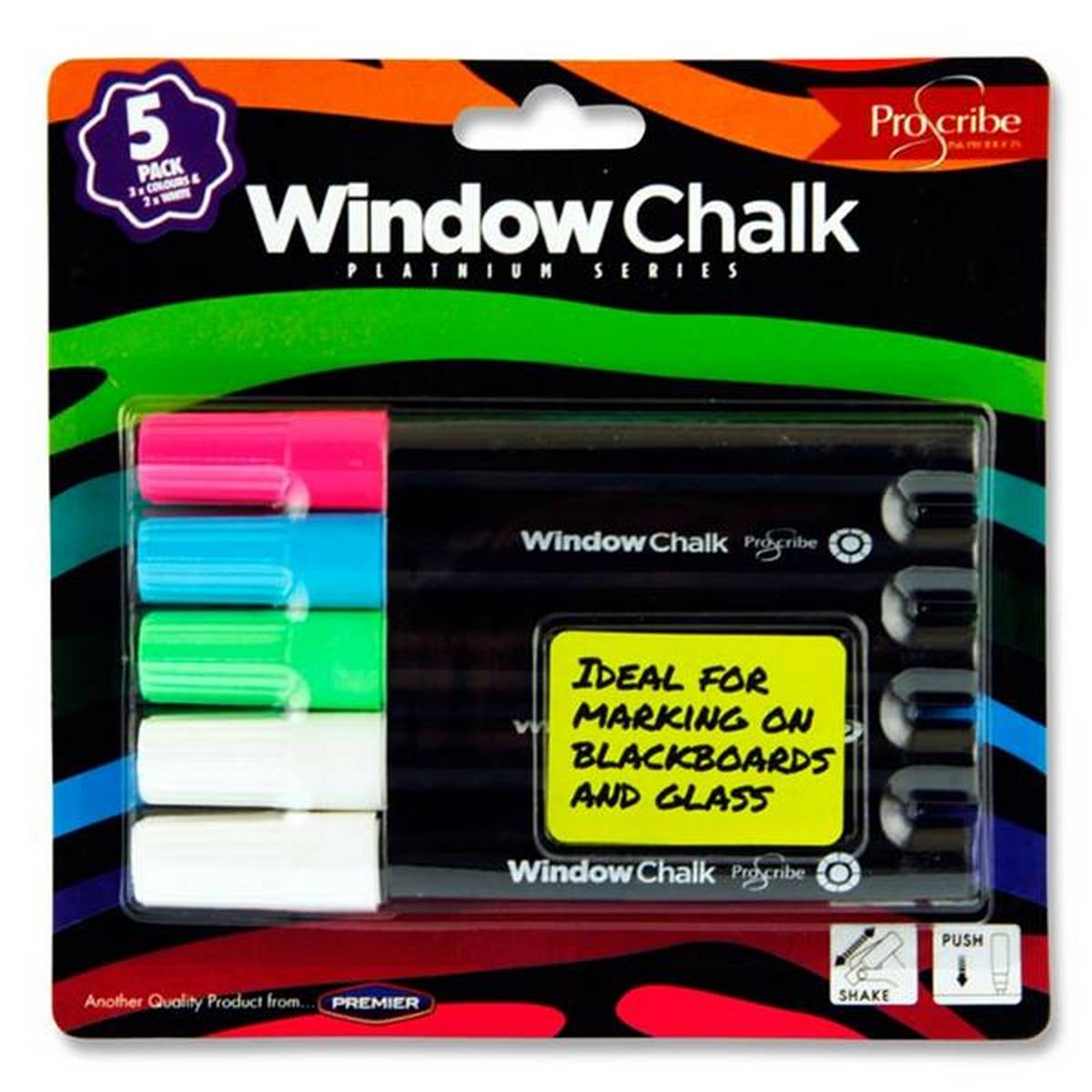 Pro:scribe Card 5 Window Chalk Markers