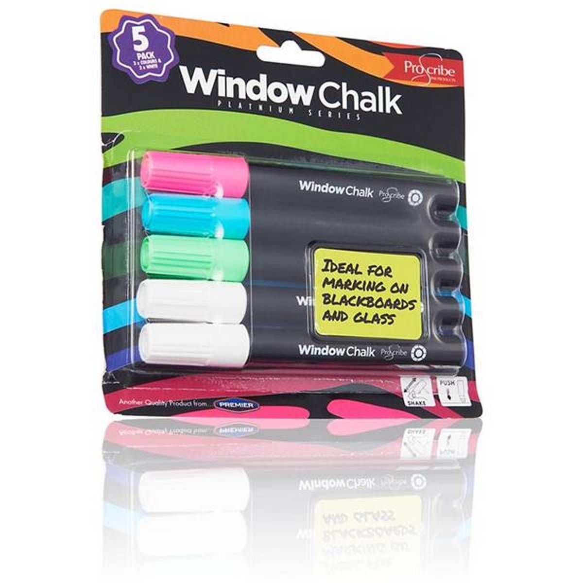 Pro:scribe Card 5 Window Chalk Markers