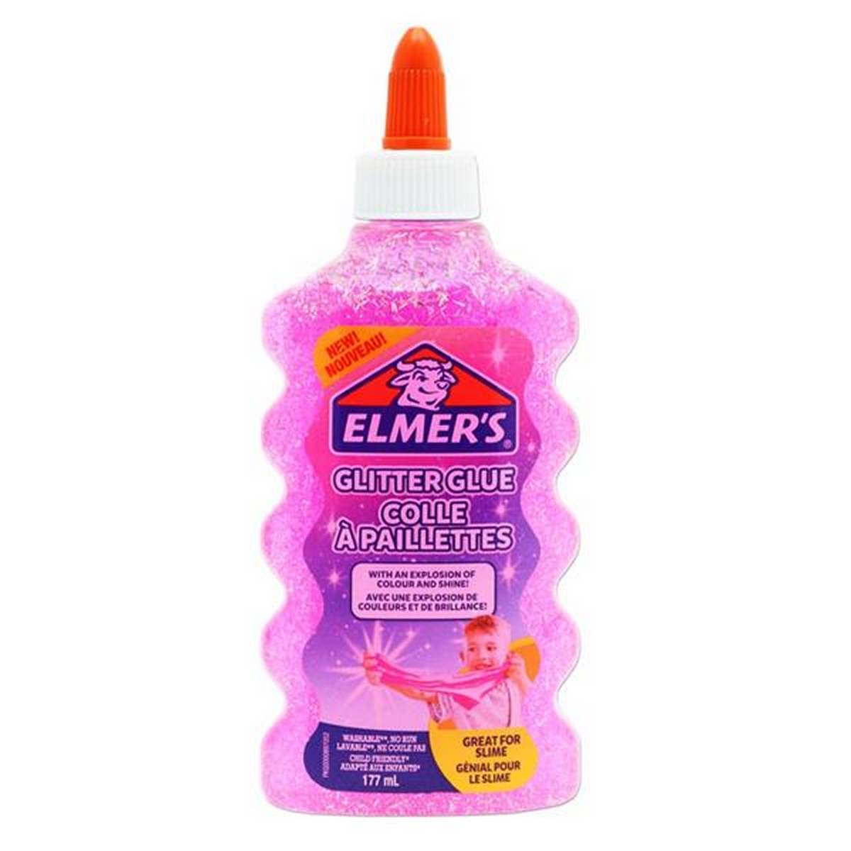 Elmer's 177ml Glitter Slime Glue - Pink