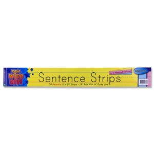 Wipe-off Reusable Sentence Strips 3"x24" - Coloured