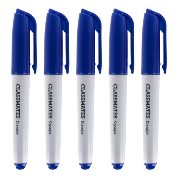 Classmates Mini Whiteboard Pens Blue, Bullet Tip - Pack of 36 Pack of thirty six