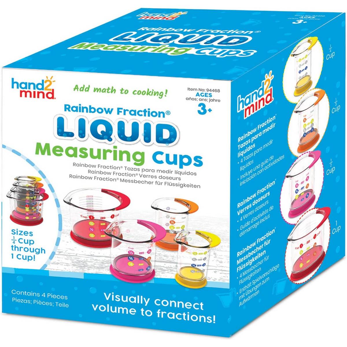 Rainbow Fraction® Liquid Measuring Cups – ABC School Supplies