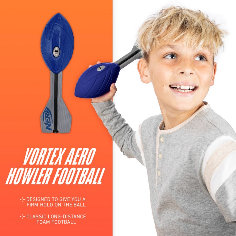 Nerf Vortex Aero Howler Foam Ball, Classic Long-Distance Football